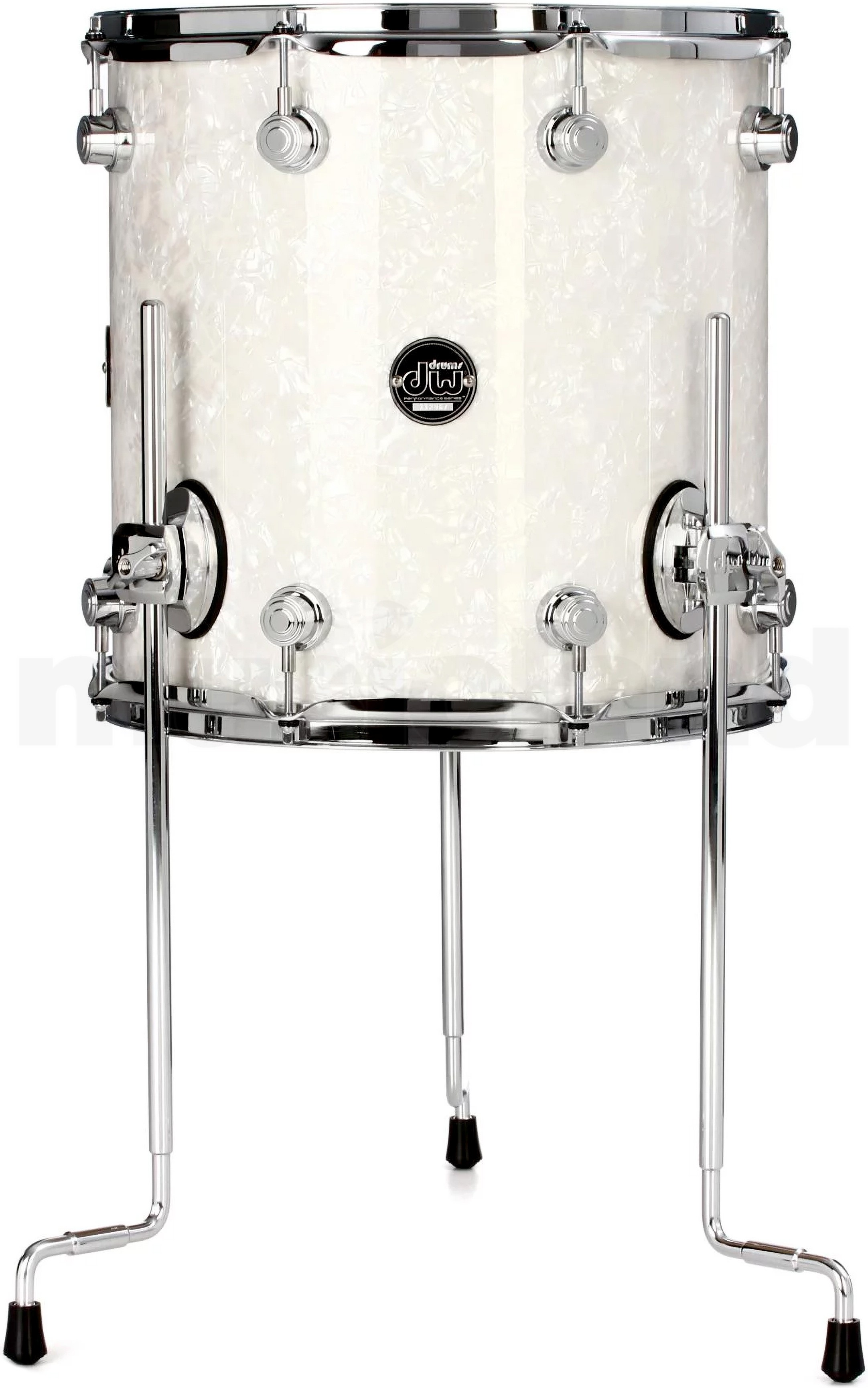 DW Performance Floor Tom 14" x 14" White Marine Pearl Finish Ply