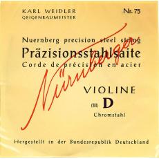 Weidler Nurnberger Nr.75 Precision Violin String, D - Medium, 1/4