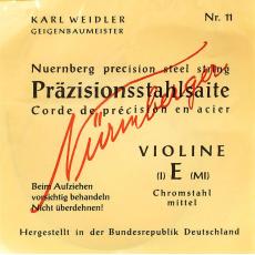 Weidler Nurnberger Nr.11 Precision Violin String, E - Medium, 1/2