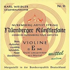 Weidler Nurnberger Nr.10 Precision Violin String, E - Medium, 1/4