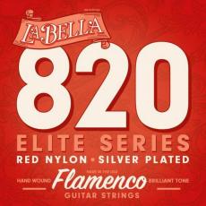 La Bella 820 Flamenco, Red Nylon, Silver Plated - Medium