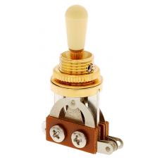 Partsland Toggle Switch - Gold, Cream