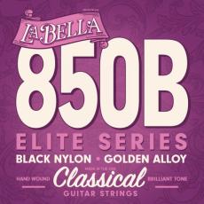 La Bella 850B Elite - Black Nylon, Golden Alloy - Medium Tension