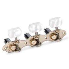 Schaller GrandTune Classic Hauser - Satin Pearl with White Perloid Buttons, Black Deluxe Rollers