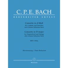 Bach C.P.E. - Concerto for Harpsichord & Strings in D min BWV 1052a