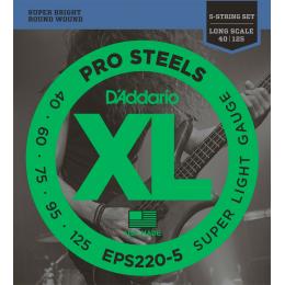 Daddario EPS220-5 ProSteels, 5-strings, Long Scale - 40-125