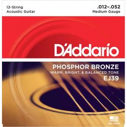 Daddario EJ39 Phosphor Bronze, 12-string - 12-52