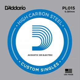 Daddario PL015 Plain Steel - .015