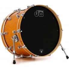 DW Performance Bass Drum, Gold Sparkle Finish Ply - 18
