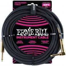 Ernie Ball 6081 Braided -  Black, 3m