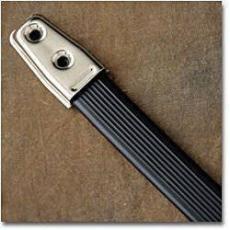 Fender Strap Handle - Black Chrome Ends, 4-screw