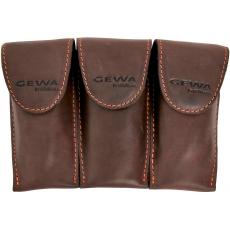 Gewa Crazy Horse Mouthpiece Pouch, French Horn - Triple, Brown