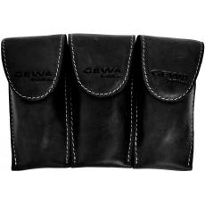 Gewa Crazy Horse Mouthpiece Pouch, French Horn - Triple, Black