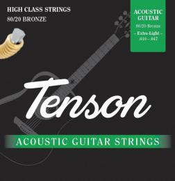 Tenson Acoustic Guitar Strings - 80/20 Bronze, Light