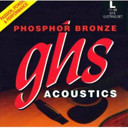 GHS 615 Phosphor Bronze 12string Set, Light - 11-48