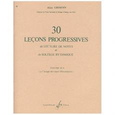 Grimoin Alain - 30 Lecons Progressives de Lecture de Notes et de Solfege Vol. 3a