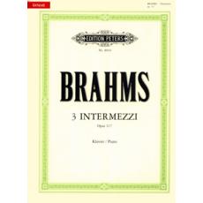 Johannes Brahms - 3 Intermezzi Opus 117 / Εκδόσεις Peters