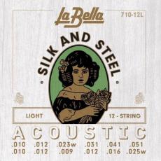 La Bella 710-12L Silk & Steel, Light 010-051