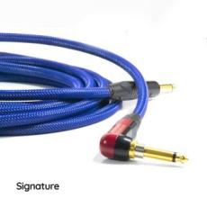LAB Audio Signature Line Instrument Cable - Blue Braided, 3m - Silent Angle