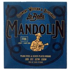 La Bella 770L Silver Plated Mandolin Set - 09-36