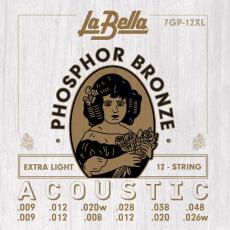 La Bella 7GP-12XL 12-string Phosphor Bronze - 09-48