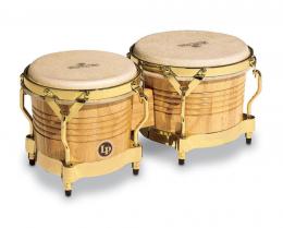 Latin Percussion M201-AW Matador Wood Bongos - Natural/Gold