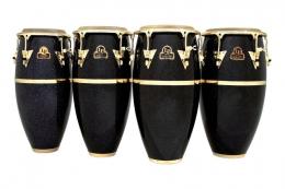 Latin Percussion LP809Z Galaxy Fiberglass Conga - Black/Gold