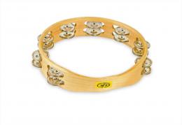 Latin Percussion CP390 Wood Tambourine Double Row - 10