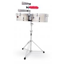 Latin Percussion LP1314-S Prestige Timbales, Stainless Steel - 13