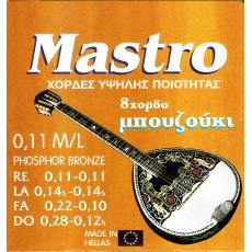 Mastro Bouzouki 8-string Phosphor Bronze - 011 Set