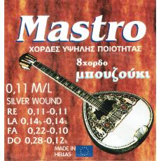 Mastro Bouzouki 8-string Silver - 011 Set