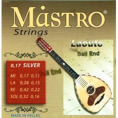 Mastro Cretan Lute Set, Silver Plated - 017, Ball End