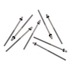 PDP by DW 12-24 Tension Rods, Chrome - 42mm, 8-Pack