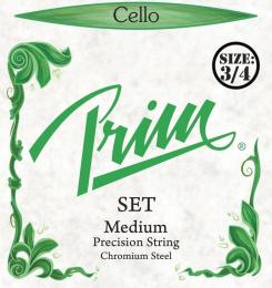 Prim Chromium Steel Cello Strings Set - 3/4, Medium