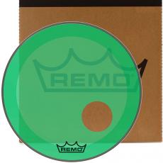Remo PowerStroke P3 Colortone Bass, Offset Hole - Green, 22