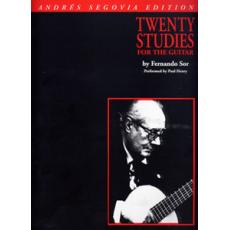 Twenty Studies for the Guitar by Fernando Sor - Segovia Andre Edition