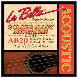 La Bella AB20 Golden Alloy - Light, 045-100