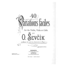 Sevcik for Violin, Viola, Cello - 40 Variations Faciles