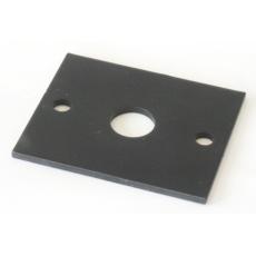TAD Aluminum Plate Black Anodized - 42x35mm, 2mm thick