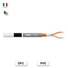 Tasker C114 PVC Microphone Cable - 100m, White