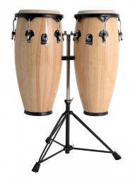 Toca Synergy Series Conga Set, Double Stand - Natural