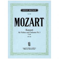 Wolfgang Amadeus Mozart - Concerto N.3 G-dur KV 216 For Violin / Εκδόσεις Breitkopf 